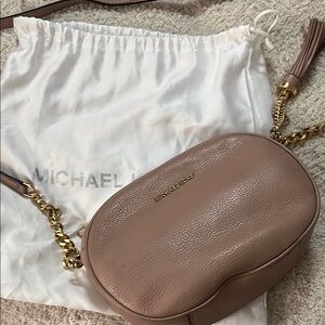 Michael Kors mauve Gold Crossbody Bag with Elegant Chain